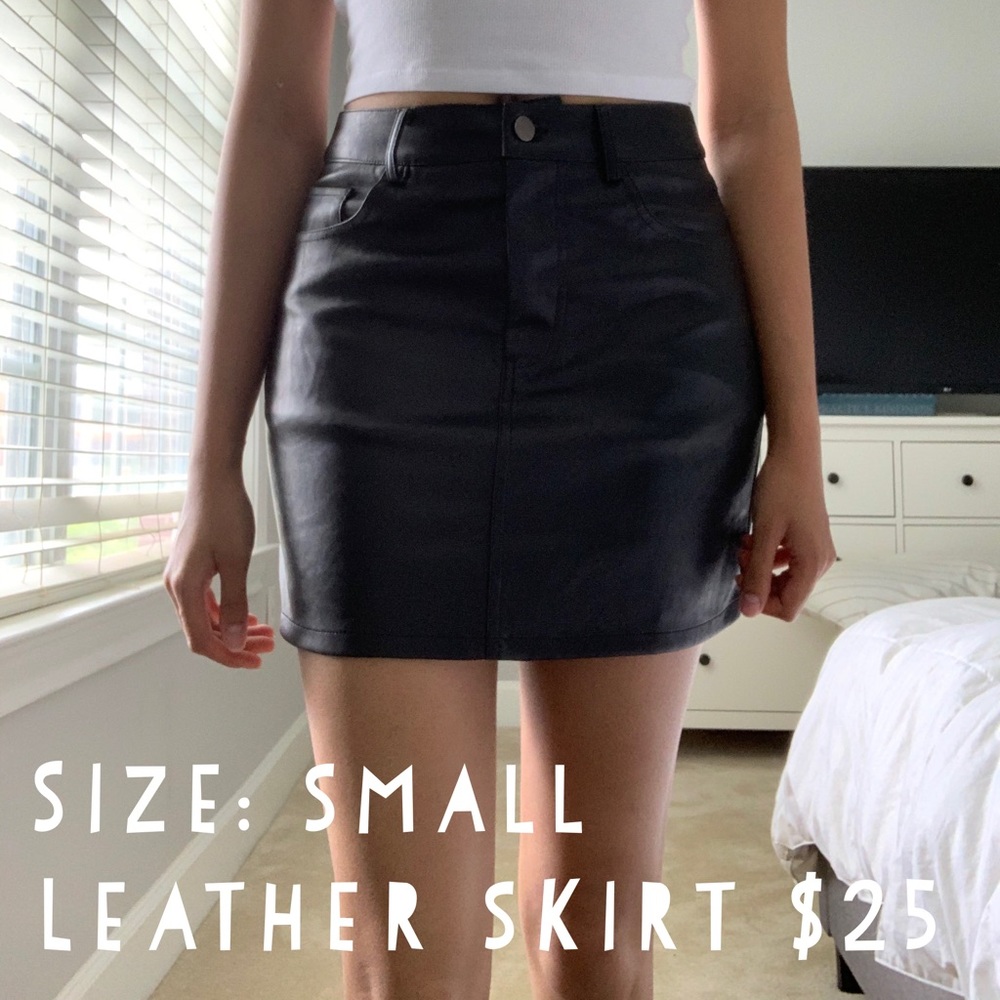 Vegan leather skirt